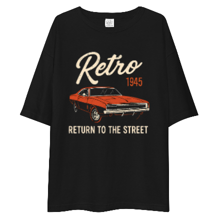 Unisex Retro Car Oversized T-shirt